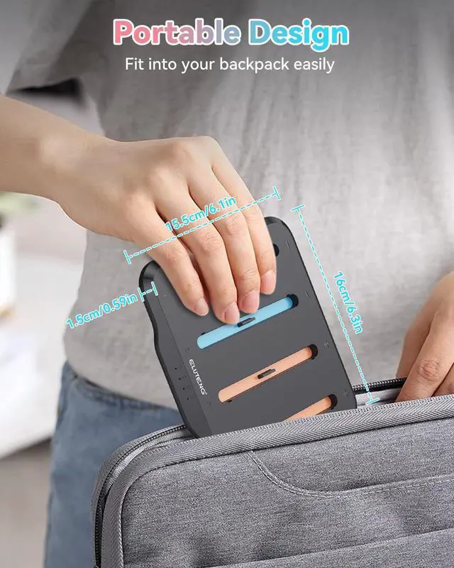 Alt view image 7 of 7 - ELUTENG Controller Charger Dock 4 in 1 Fast Charging Dock for Switch 2 Joy Con Ultra-Thin Design Portable Dual-Direction Magnetic Fast Charger Station with USB C Cable