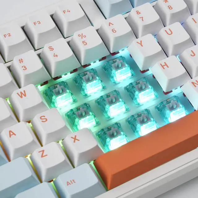 Alt view image 6 of 7 - ELUTENG Ice Blue Mechanical Keyboard Switches 100 Pieces 48gf Tactile Switches for Gaming Mechanical Keyboards 5 Pins POM Stem Pre Lubed Key Switches Compatible with MX Mechanical Keyboard Switch Set