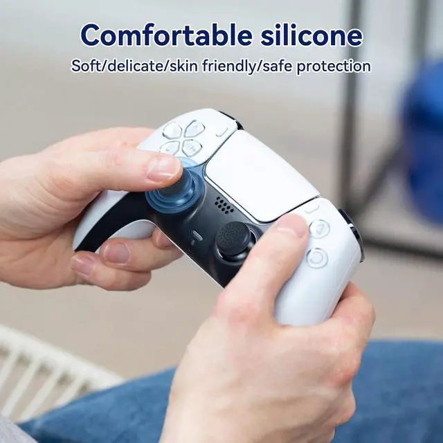 Alt view image 6 of 7 - ELUTENG Joystick Replacement Grip Caps for PS4/PS5 Controller 8 Pcs Anti-Slip Anti-Stickiness Anti-Scratch Joystick Caps Controller Thumbstick Grips Replacement Button Repair Part