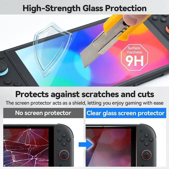 Alt view image 3 of 7 - ELUTENG 3 Pack for Nintendo Switch 2 Screen Protector with Installation Tools 9H Hardness Switch 2 Tempered Glass Bubble-Free Anti-Fingerprint High Definition NS2 Protector for Nintendo Switch 2