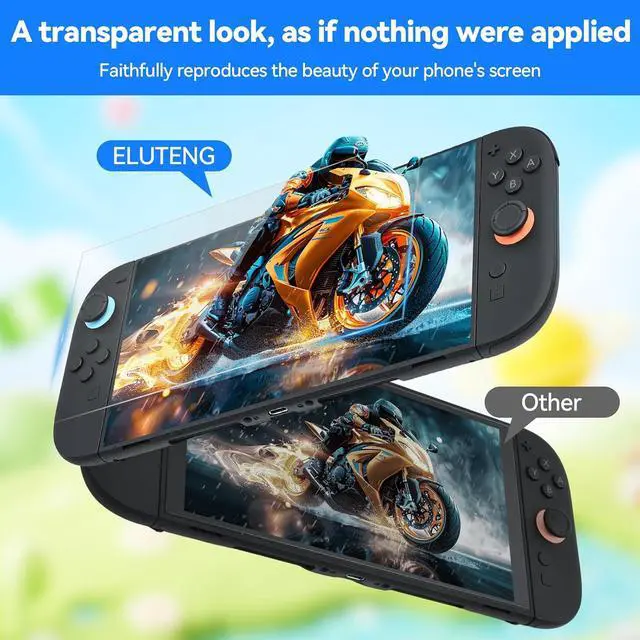 Alt view image 4 of 7 - ELUTENG 3 Pack for Nintendo Switch 2 Screen Protector with Installation Tools 9H Hardness Switch 2 Tempered Glass Bubble-Free Anti-Fingerprint High Definition NS2 Protector for Nintendo Switch 2