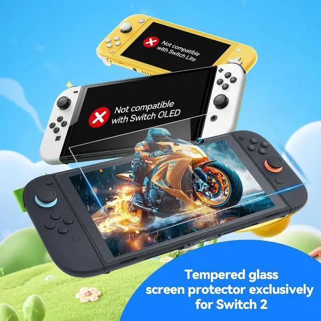 Alt view image 6 of 7 - ELUTENG 3 Pack for Nintendo Switch 2 Screen Protector with Installation Tools 9H Hardness Switch 2 Tempered Glass Bubble-Free Anti-Fingerprint High Definition NS2 Protector for Nintendo Switch 2