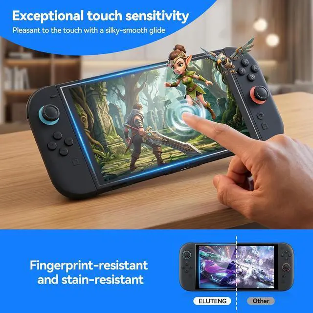 Alt view image 5 of 7 - ELUTENG 3 Pack for Nintendo Switch 2 Screen Protector with Installation Tools 9H Hardness Switch 2 Tempered Glass Bubble-Free Anti-Fingerprint High Definition NS2 Protector for Nintendo Switch 2