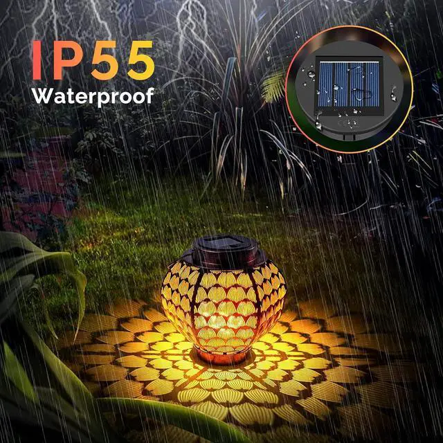 Alt view image 4 of 7 - ELUTENG Solar Light Replacement Top 4 Pack (Top Size 3.15 inch, Bottom Size 2.83 inch) LED Solar Lantern Light Lids Outdoor Waterproof Replacement Solar Light Tops Warm White LED
