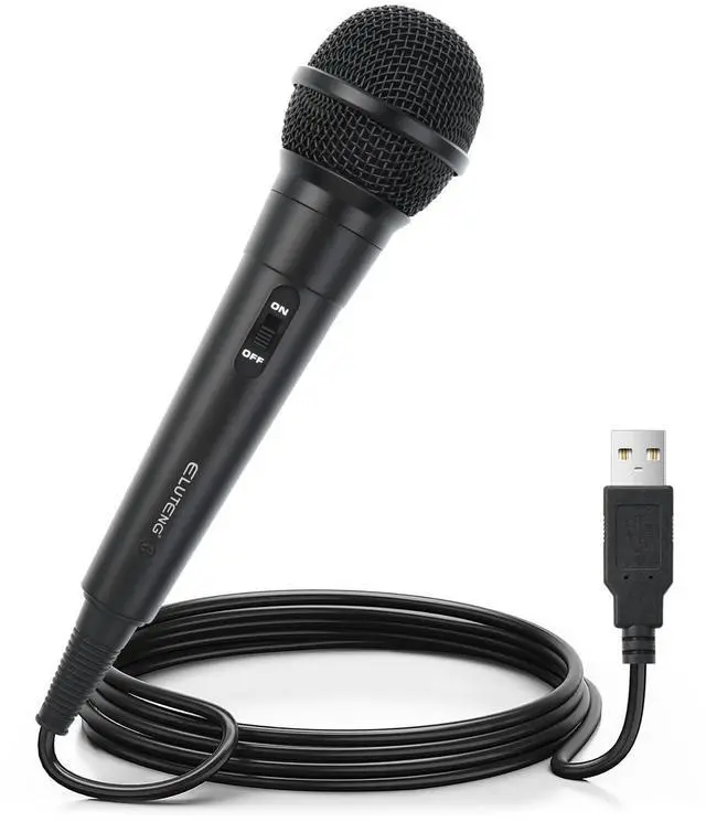 Main image of ELUTENG Wired USB Microphone 9.8FT, Compatible with Sony PS2, PS3, PS4, PS5, Nintendo Switch, Wii, Wii U, Microsoft Xbox 360, Xbox One, and PC PlatformsSuitable for Games Like Rock Band, Let's Sing