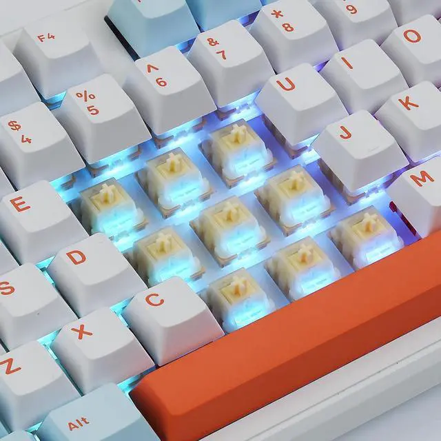 Alt view image 6 of 7 - ELUTENG Brown Mechanical Keyboard Switches 100 Pieces 48gf Tactile Switches for Gaming Mechanical Keyboards 5 Pins POM Stem Pre Lubed Key Switches Compatible with MX Keyboard