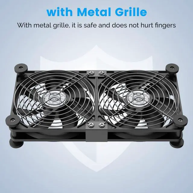 Alt view image 7 of 7 - ELUTENG Dual USB Computer Cooling Fan High Speed 120mm Fan Adjustable 5V USB Port Heatsink Cooling Fan 12cm for Laptop Receiver DVR PlayStation Xbox Desk Computer Cabinet Cooling