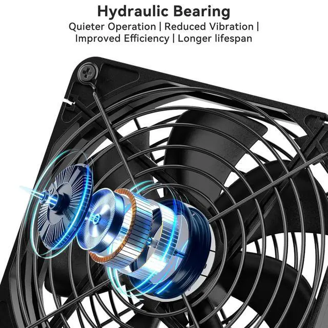 Alt view image 4 of 7 - ELUTENG Dual USB Fan 80mm, 3 Speed Adjustable USB Ventilator with 2750RPM 5V Fan for Computer/Laptop/Router/TV Cabinet/DVR/Xbox/Game Console Cooling