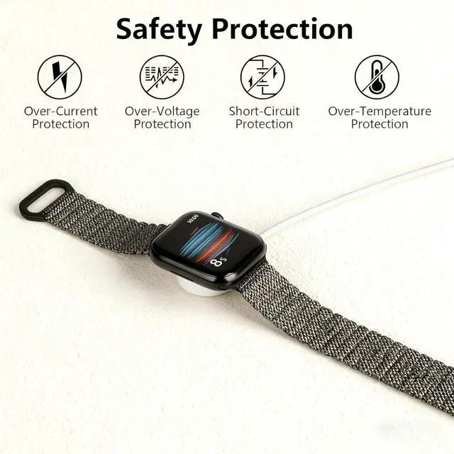 Alt view image 2 of 6 - ELUTENG Watch Charger for Apple Watch 2 Pack Magnetic Charging Cable for iWatch with USB Adapter USB C Portable Charging Cable 3ft Compatible with App