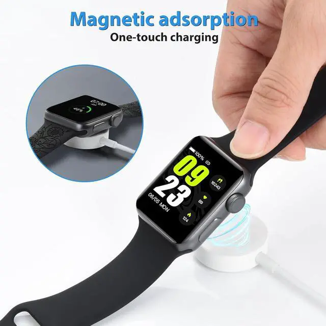Alt view image 3 of 6 - ELUTENG Watch Charger Compatible for Apple Watch 2 Pack Magnetic Charging Cable with USB Adapter USB C Portable Charging Cable 6.56ft Compatible with Apple Watch Series 9 8 7 6 5 4 3 2 1 SE Ultra