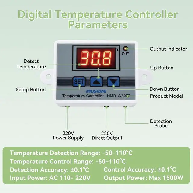 Alt view image 6 of 7 - ELUTENG USB Fan 120mm with Digital Temperature Controller, 5V USB Powered PC Computer Fan 1500RPM 3 Adjustable Speeds Electronic Cooling Lufter with Metal Grill for Laptop/TV Box/AV Cabinet/PS5/Router
