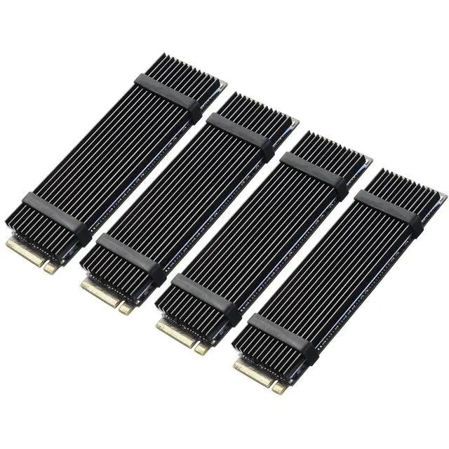 Alt view image 2 of 7 - ELUTENG M.2 SSD Heatsink Copper 6Set, Silicone Pad 2280 Hard Drive Colling Fin with NVMe SSD Thermal Pad NVMe Disk Heat Speader with White Rubber Straps for PC / PS5 / M.2 PCIE/NVMe/M.2 SATA SSD
