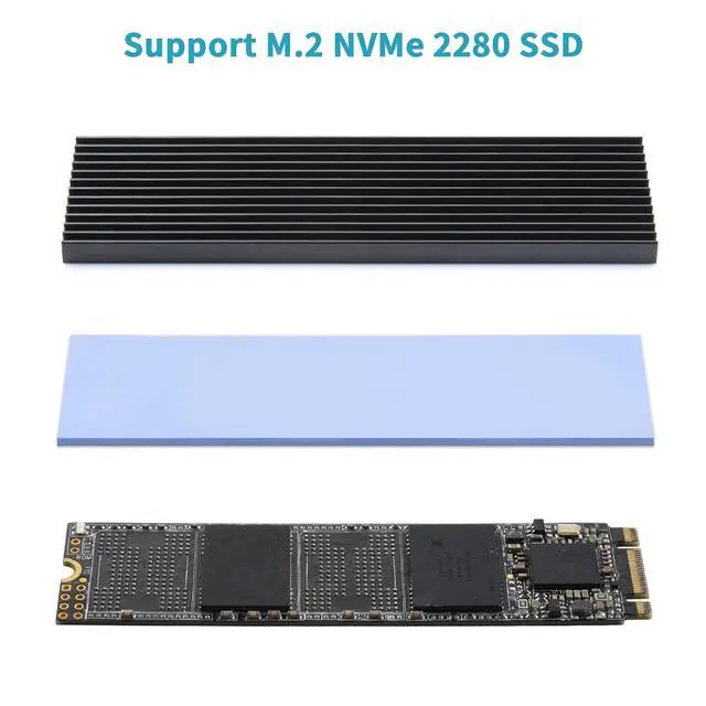 Alt view image 7 of 7 - ELUTENG M.2 SSD Heatsink Copper 6Set, Silicone Pad 2280 Hard Drive Colling Fin with NVMe SSD Thermal Pad NVMe Disk Heat Speader with White Rubber Straps for PC / PS5 / M.2 PCIE/NVMe/M.2 SATA SSD