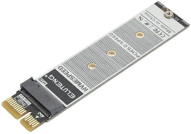 Main image of ELUTENG M.2 NVMe to PCIe Adapter with Aluminum Heatsink, Supports PCIe X1/X4/X8/X16, Low Profile Bracket, 2230/2242/2260/2280 M.2 SSD, Up to 4TB