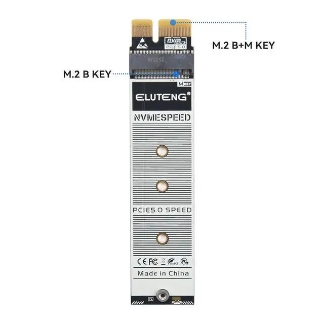 Alt view image 7 of 7 - ELUTENG M.2 NVMe to PCIe Adapter with Aluminum Heatsink, Supports PCIe X1/X4/X8/X16, Low Profile Bracket, 2230/2242/2260/2280 M.2 SSD, Up to 4TB