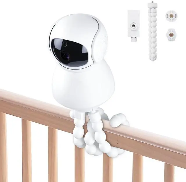 Main image of ELUTENG Universal Baby Monitor Holder, Adjustable Baby Camera Mount Stand for Most Baby Monitors, Nursery Shelf for Baby Bed & Crib Borders
