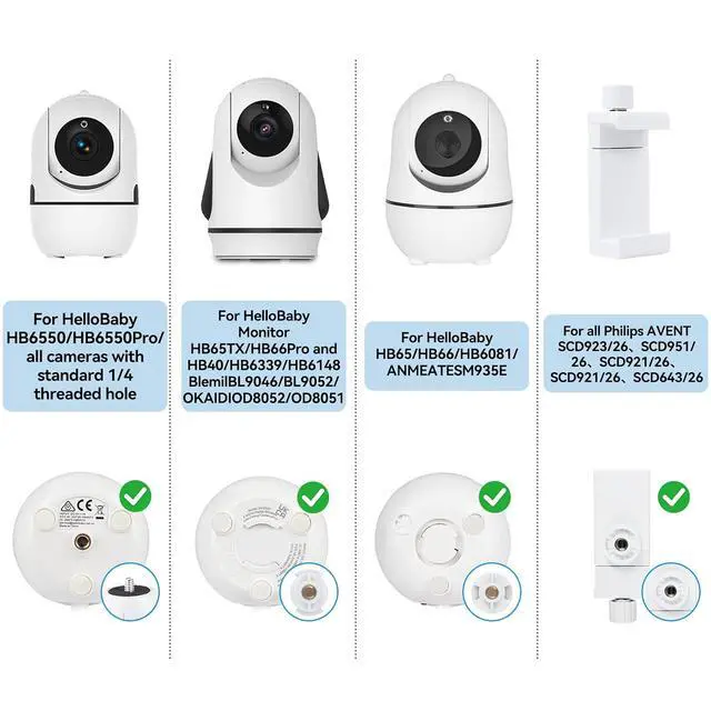 Alt view image 2 of 7 - ELUTENG Universal Baby Monitor Holder, Adjustable Baby Camera Mount Stand for Most Baby Monitors, Nursery Shelf for Baby Bed & Crib Borders