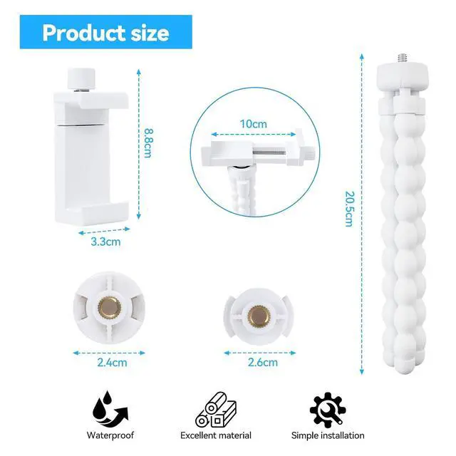 Alt view image 4 of 7 - ELUTENG Universal Baby Monitor Holder, Adjustable Baby Camera Mount Stand for Most Baby Monitors, Nursery Shelf for Baby Bed & Crib Borders