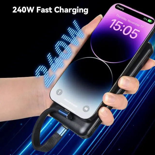 Alt view image 2 of 7 - ELUTENG 0.45ft Right Angle USB C Cable 240W Fast Charging Short 90 Degree Type C Cable 40Gbps Data Transfer 8K@60Hz Video Display USB 4 Cable for iPhone 17 16 15 Pro Max, iPad Pro, Thunderbolt 4