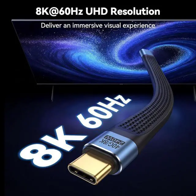 Alt view image 4 of 7 - ELUTENG 0.45ft Right Angle USB C Cable 240W Fast Charging Short 90 Degree Type C Cable 40Gbps Data Transfer 8K@60Hz Video Display USB 4 Cable for iPhone 17 16 15 Pro Max, iPad Pro, Thunderbolt 4