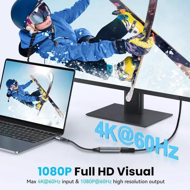 Alt view image 4 of 7 - ELUTENG Video Capture Card, 4K HDMI to 1080P USB-A/USB-C Video Recording Card for Gaming, Video Streaming, Conference & TV Recording, Compatible with Windows, Linux, Android