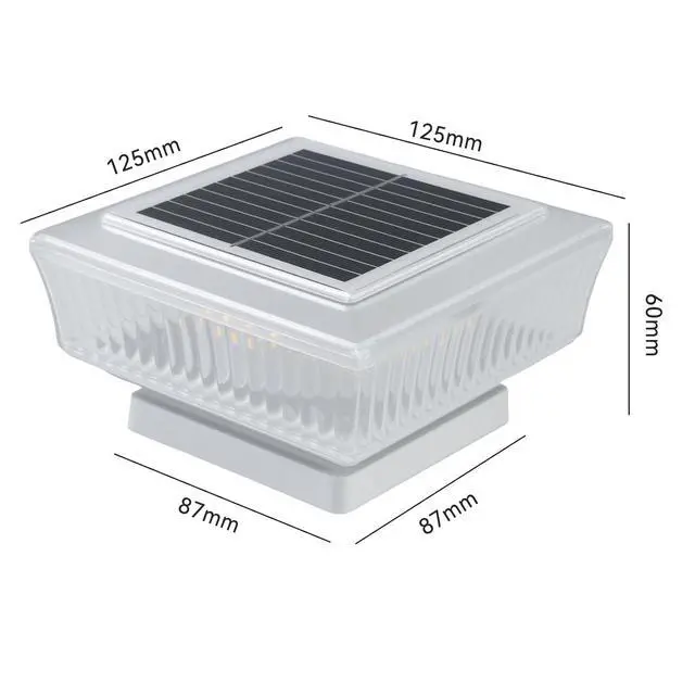 Alt view image 6 of 7 - ELUTENG Solar Post Cap Lights, IP64 Waterproof Outdoor LED Fence Post Lights for 4x4 Wood & Vinyl Posts, High Brightness Solar Deck Lights for Patio, Porch, Yard and Garden Decoration