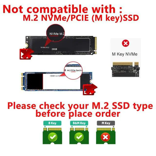 Alt view image 2 of 7 - ELUTENG M.2 to SATA Adapter - 2 in 1 Converter for MSATA/M.2 NGFF SSD to 2.5" SATA III, Supports B&M Key, Not for M Key