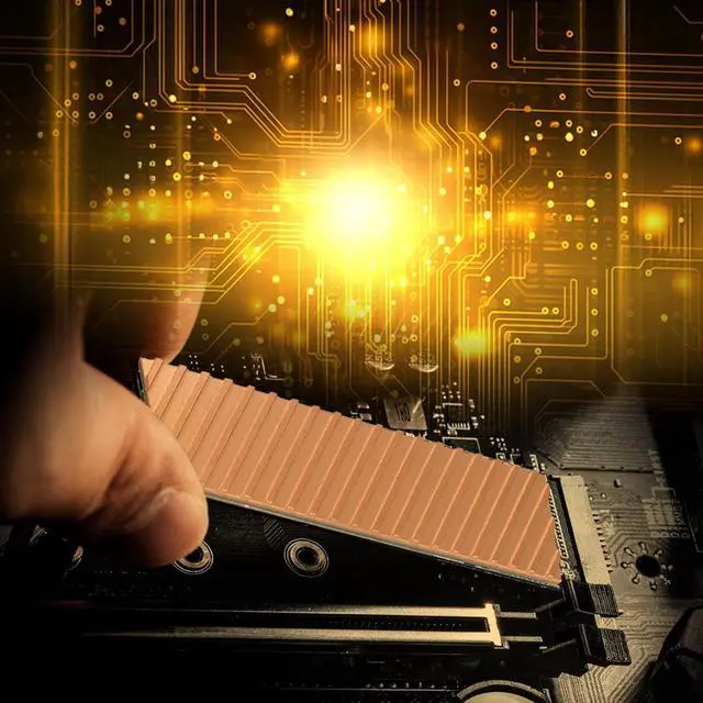 Alt view image 5 of 7 - ELUTENG M.2 SSD Heatsink 2PCS 2280 SSD Heat Sink with NVMe SSD Thermal Pad NVMe Heat Sink with 8 Black Rubber Straps for PC/PS5 M.2 PCIE NVMe SSD or M.2 SATA SSD