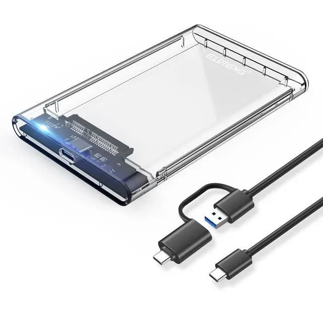 Alt view image 3 of 7 - ELUTENG NVME to USB Adapter M.2 NVME Hard Drive with USB C SSD Enclosure 2.5 inch External Hard Drive Case