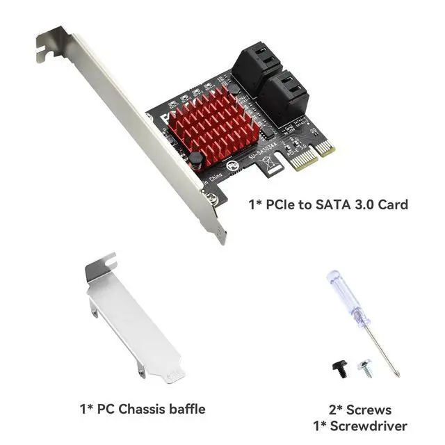 Alt view image 7 of 7 - ELUTENG PCI-E to Storage Adapter 4 Ports PCIe Expansion Card 6Gbps SATA3.0 Controller PCI Express Card with Low Profile Bracket for Windows10/7/8/XP/Vista/linux
