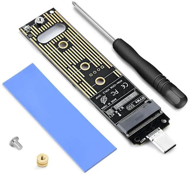 Alt view image 3 of 7 - ELUTENG NVME to USB Adapter M.2 NVME Hard Drive USB3.1 Gen2 with M.2 to USB C Adapter USB 3.1 Gen 2 to NVMe PCI-E Converter Reader