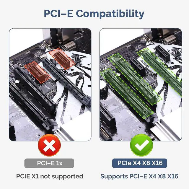 Alt view image 3 of 7 - ELUTENG NVMe PCIe 5.0/4.0/3.0 Adapter NVMe M.2 SSD to PCIe X4/X8/X16 Card with Aluminum Heat Sink M.2 to PCI-Express SSD Expansion Card Support 2230 2242 2260 2280 Max 4TB for Windows/Linux/Mac os