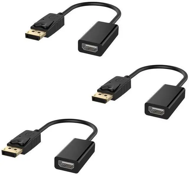 Main image of ELUTENG DisplayPort to HDMI, DP to HDMI Adapter 3 Pack (Male to Female) Support 3D 1080P Compatible with Computer, Desktop, Laptop, PC, Monitor, Projector, HDTV