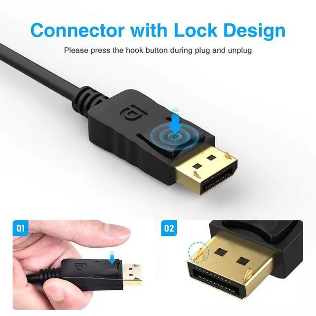 Alt view image 7 of 7 - ELUTENG DisplayPort to HDMI, DP to HDMI Adapter 3 Pack (Male to Female) Support 3D 1080P Compatible with Computer, Desktop, Laptop, PC, Monitor, Projector, HDTV