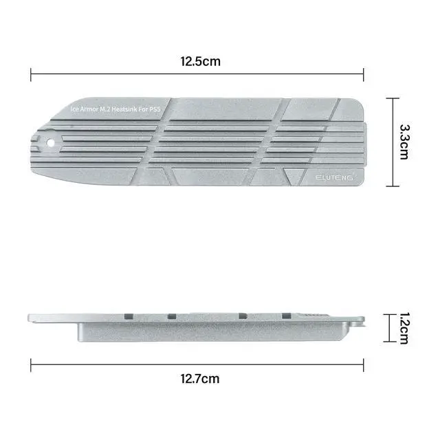 Alt view image 7 of 7 - ELUTENG Heatsink SSD PS5 with 4 Thermal Pads PS5 SSD Heatsink Cover NVME PS5 2 in 1 Heatsink for PS5 Aluminum M.2 2280 SSD Cooling Mounting Post Kit Heat Sink for PS5 Computer Gaming PC Use(Black