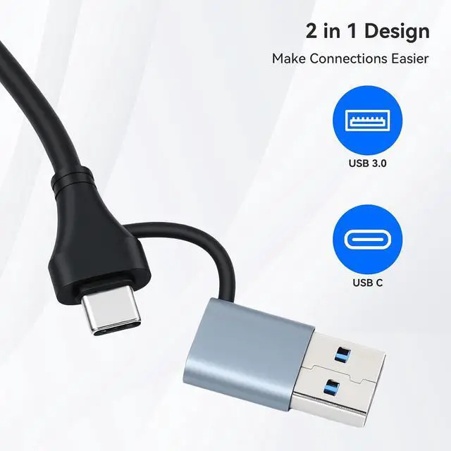 Alt view image 3 of 7 - ELUTENG Multi Memory Card Reader USB/Type C 7in1 USB3.0 5Gbps SD Cards Adapter 1.6ft MicroSD MS SD CF XD Simultaneously Camera Memory Hub 0.5m for DSLR, MacBook, iPad, Laptop, Windows Devices