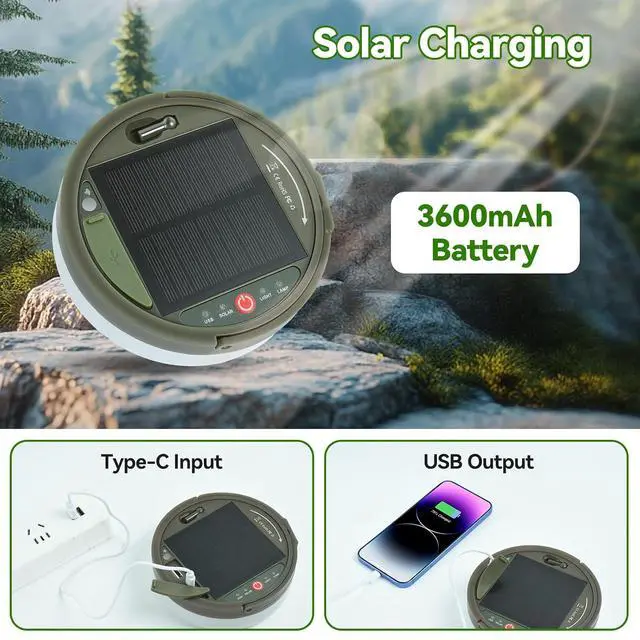 Alt view image 2 of 7 - ELUTENG 72ft Solar String Lights Camping Rechargeable Portable Waterproof Solar Outdoor String Light with 5 Lighting Modes Remote Control Sun Powered Fairy Lights 22m for Outdoor, Camping, Patio, Yard