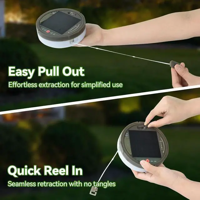 Alt view image 5 of 7 - ELUTENG 72ft Solar String Lights Camping Rechargeable Portable Waterproof Solar Outdoor String Light with 5 Lighting Modes Remote Control Sun Powered Fairy Lights 22m for Outdoor, Camping, Patio, Yard