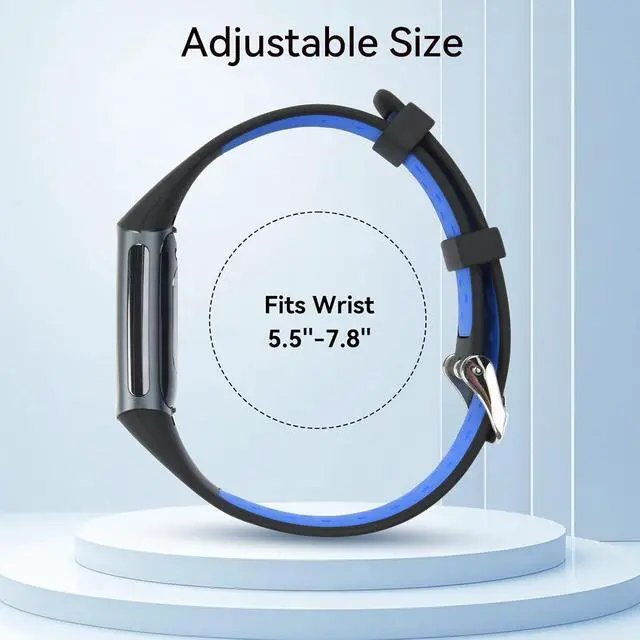 Alt view image 6 of 7 - ELUTENG 4 Pack Compatible with Fitbit Charge 5 Bands/Fitbit Charge 6 Bands for Women Men, Soft Breathable Replacement Sport Strap Waterproof Wristbands for Fitbit Charge 5/ Charge 6 Fitness Tracker