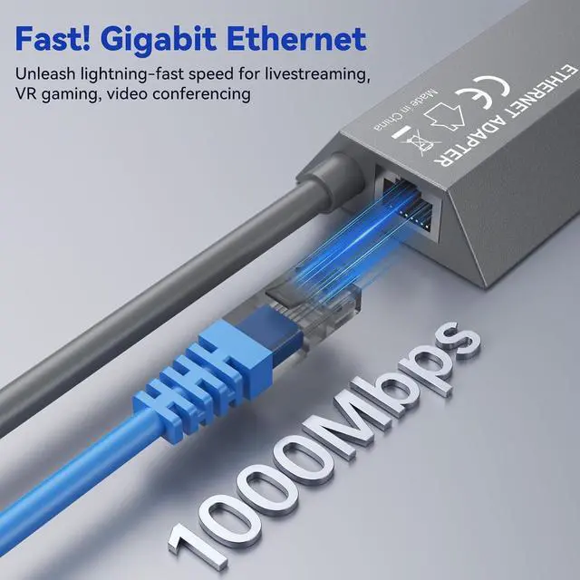 Alt view image 4 of 7 - ELUTENG Starlink Ethernet Adapter V2, 1Gbps Starlink to RJ45 Gigabit Adapter for Gen 2 Rectangular Dish, Wired Stable Network, Gray
