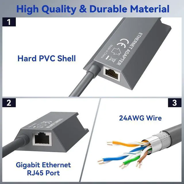 Alt view image 7 of 7 - ELUTENG Starlink Ethernet Adapter V2, 1Gbps Starlink to RJ45 Gigabit Adapter for Gen 2 Rectangular Dish, Wired Stable Network, Gray