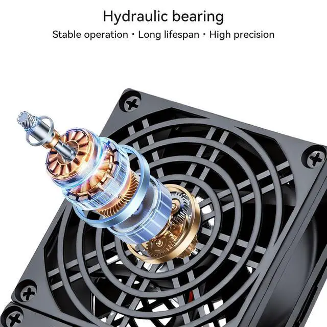 Alt view image 4 of 7 - ELUTENG 140mm USB Computer Cooling Fans Dual with 3 Speed Controller Quiet Mat USB Heatsink Fan Double Sided Metal Grill 14cm PC Cooling Ventilator for Router, Receiver, TV Box, DVR, Xbox
