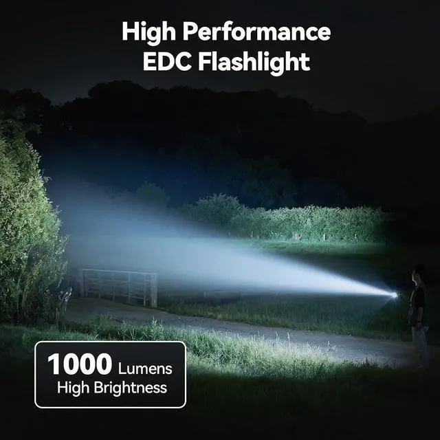 Alt view image 2 of 7 - ELUTENG Hat Lights Clip on 1000 Lumens Waterproof EDC Flashlight Rechargeable USBC-Charging Magnetic Flashlight for Outdoor, Car Repairing, Running, Emergency