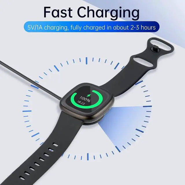 Alt view image 3 of 7 - ELUTENG Charger for Google Pixel-Watch,Repalcement USB-A Upgraded Fast Charging Cable Magnetic for Google Pixel Watch,Black/White 39.37 inch