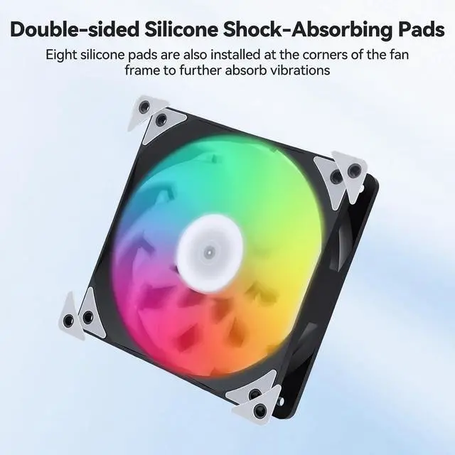 Alt view image 5 of 7 - ELUTENG 4 Pack 120mm ARGB Fan 4 Pin PWM Max 2400 RPM Addressable RGB Fans Infinite Mirror Effect Quiet PC Cooling Ventilator with Mounting Screws for Gaming PC Case, CPU Air Cooler, Desktop Computer