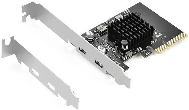 Main image of ELUTENG 2-Ports PCIE USB 3.2 GEN2 Express Expansion Card 10Gbps with Large-Area Heatsink USB Front Panel Adapter for Windows 11/10/8/7/XP/Linux/Mac OS