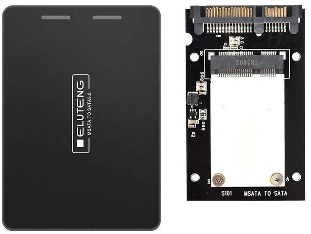 Main image of ELUTENG mSATA SSD to 2.5" SATA Hard Disk Enclosure Case Aluminum 6Gbps High Speed 2.5 SATA to mSATA SSD Convertor Adapter Compatible for Kingston Transcend Intel Samsung