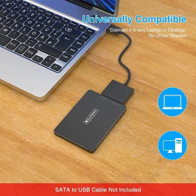 Alt view image 5 of 7 - ELUTENG mSATA SSD to 2.5" SATA Hard Disk Enclosure Case Aluminum 6Gbps High Speed 2.5 SATA to mSATA SSD Convertor Adapter Compatible for Kingston Transcend Intel Samsung