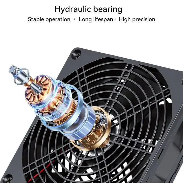 Alt view image 4 of 7 - ELUTENG USB Powered Fan 120mm Dual with Quiet Mat USB Cooling Fans Row Mounted 3 Adjustable Speeds PC Case Ventilator 12cm for Router, Receiver, TV Box, DVR, Xbox, PS6, Cabinet