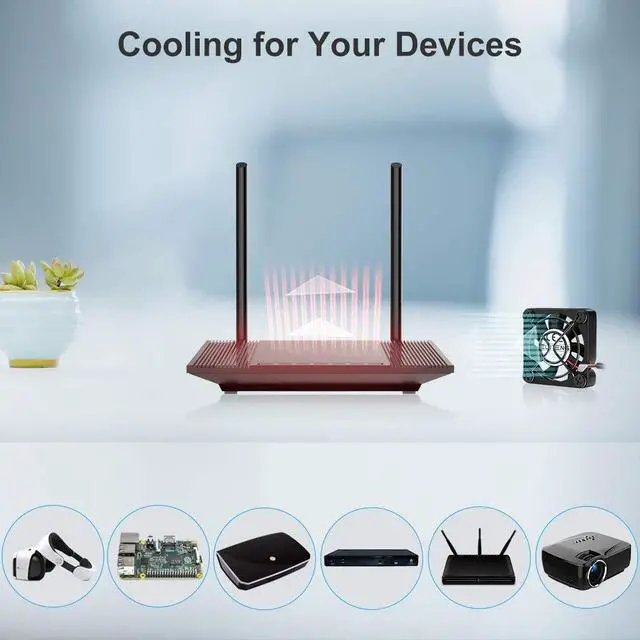 Alt view image 4 of 5 - ELUTENG 40mm USB Fan with 3 Speed Control USB Ventilator 5V Max 5300RPM High Flow Equiped with 40mm Fan Filter 2 Pack Dustproof Cover USB Cooling Ventilator Plastic Grill